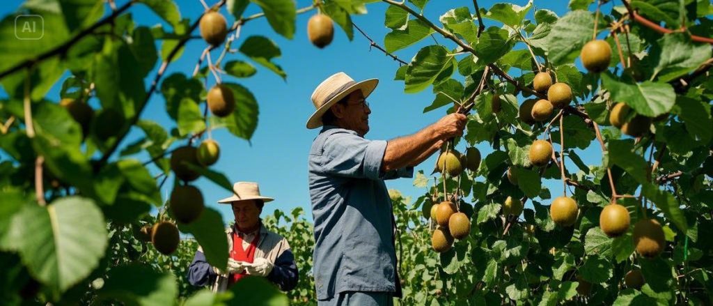 personas cultivando kiwi (2)